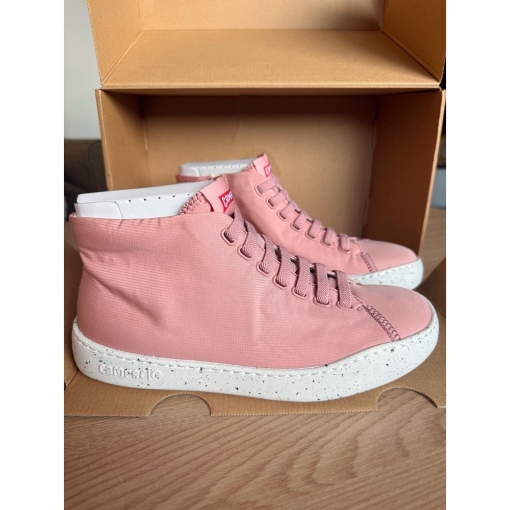 Camper Peu Touring Pink High-Top Sneakers — NWT, Size 10